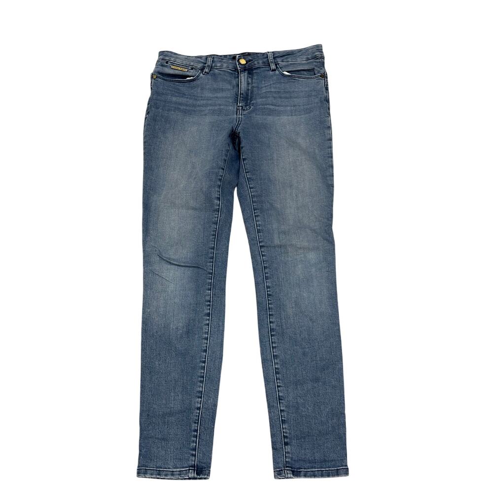 Ivanka Trump 8 blue skinny jeans with stretch high waisted flattering fit euc
